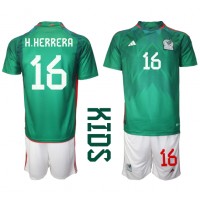 Meksiko Hector Herrera #16 Domaci Dres za djecu SP 2022 Kratak Rukav (+ Kratke hlače)